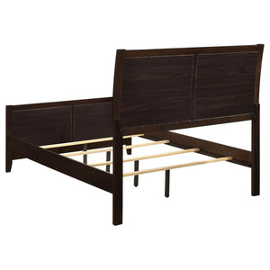 Carlton Wood Full Panel Bed - Cappuccino