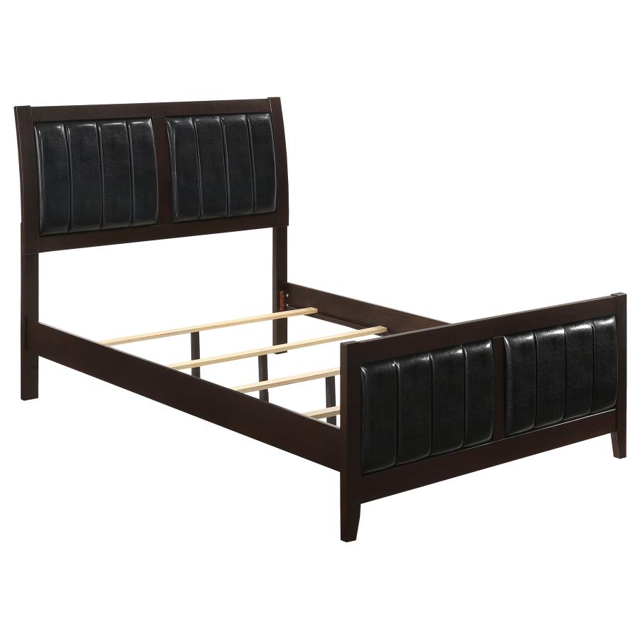 Carlton Wood Eastern King Panel Bed - Cappuccino