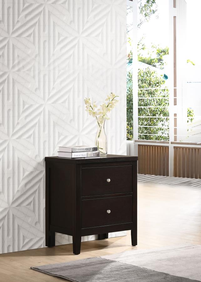 Carlton 2-drawer Nightstand - Cappuccino