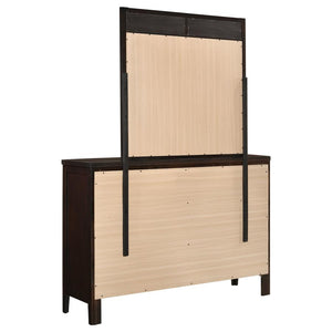 Carlton 6-drawer Dresser with Mirror - Cappuccino