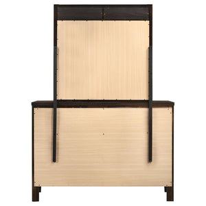 Carlton 6-drawer Dresser with Mirror - Cappuccino