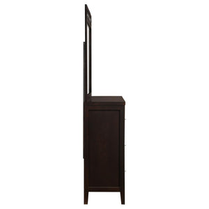 Carlton 6-drawer Dresser with Mirror - Cappuccino