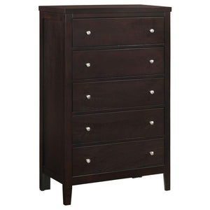 Carlton 5-drawer Bedroom Chest - Cappuccino