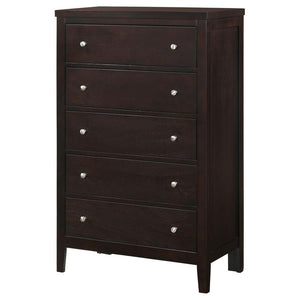 Carlton 5-drawer Bedroom Chest - Cappuccino