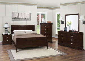 Louis Philippe 5-piece Full Bedroom Set - Cappuccino