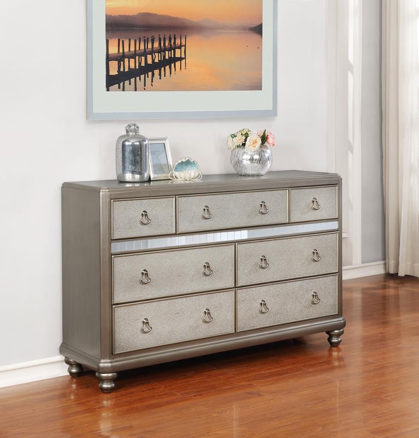 Bling Game 7-drawer Dresser - Metallic Platinum