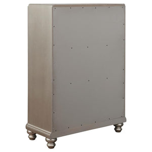 Bling Game 6-drawer Bedroom Chest - Metallic Platinum