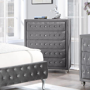 Deanna 5-drawer Bedroom Chest - Grey
