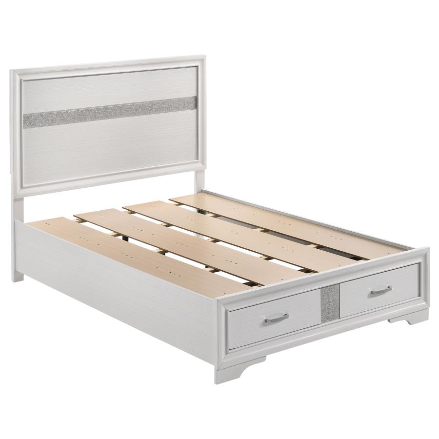 Miranda Wood Full Storage Panel Bed - White