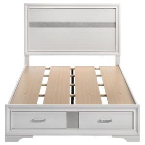 Miranda Wood Full Storage Panel Bed - White