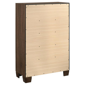 Brandon 5-drawer Bedroom Chest - Warm Brown