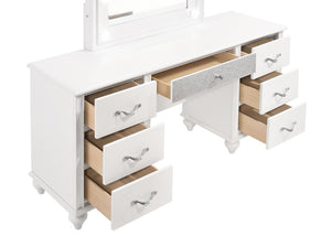 Barzini 7-drawer Vanity Set with Lighting - White