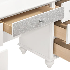 Barzini 7-drawer Vanity Set with Lighting - White