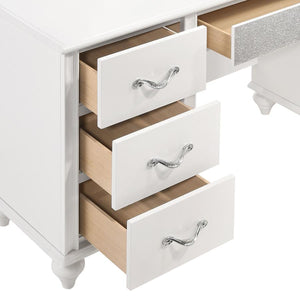 Barzini 7-drawer Vanity Set with Lighting - White