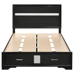 Miranda Wood Full Storage Panel Bed - Black
