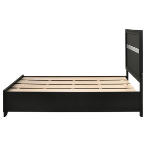 Miranda Wood Full Storage Panel Bed - Black