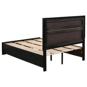 Miranda Wood Full Storage Panel Bed - Black
