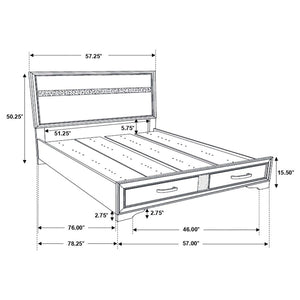 Miranda Wood Full Storage Panel Bed - Black