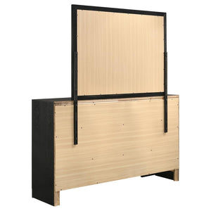 Miranda 7-drawer Dresser with Mirror - Black