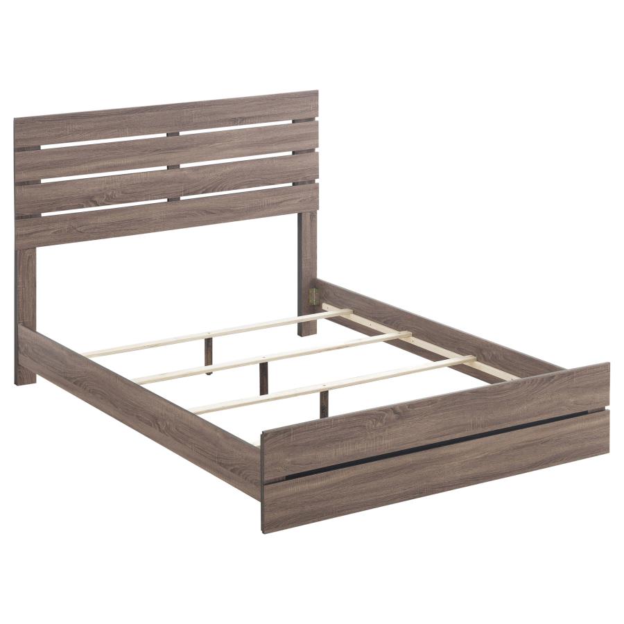 Brantford Wood Queen Panel Bed - Barrel Oak