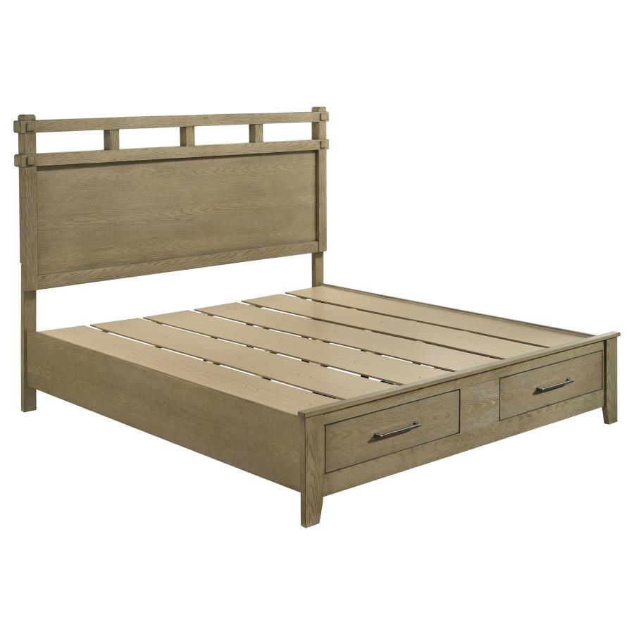 Hazlewood 59-inch Eastern King Storage Bed - Vineyard Oak