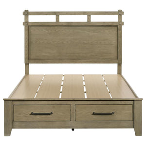 Hazlewood 59-inch Queen Panel Storage Bed - Vineyard Oak