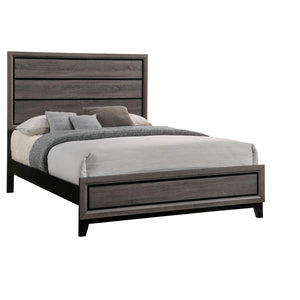 Watson Wood Queen Panel Bed - Grey Oak