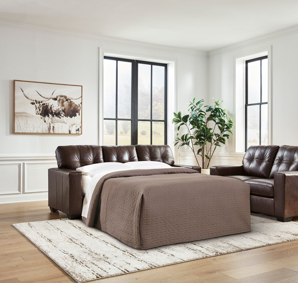 Santorine Queen Sofa Sleeper - Dark Brown