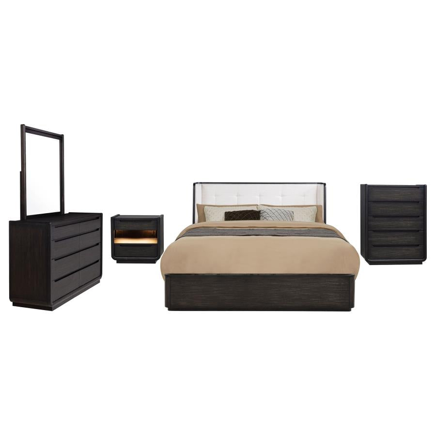 Leandro 5-piece Eastern King Bedroom Set - Burnished Black