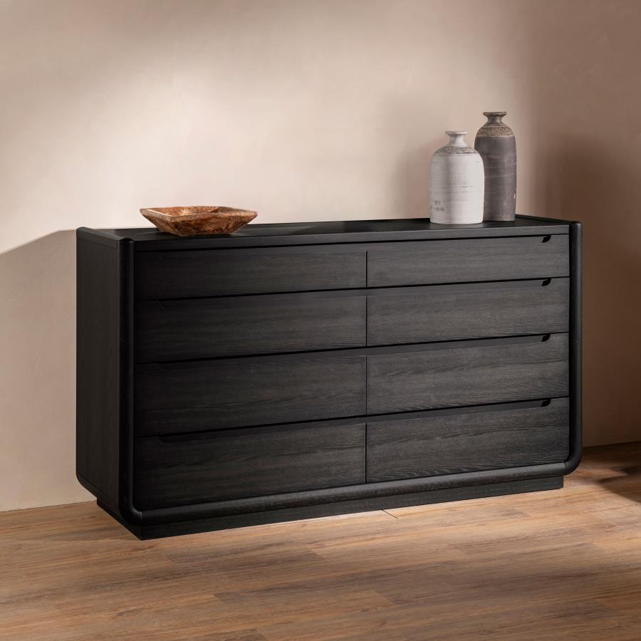 Leandro 8-drawer Bedroom Dresser Cabinet - Burnished Black