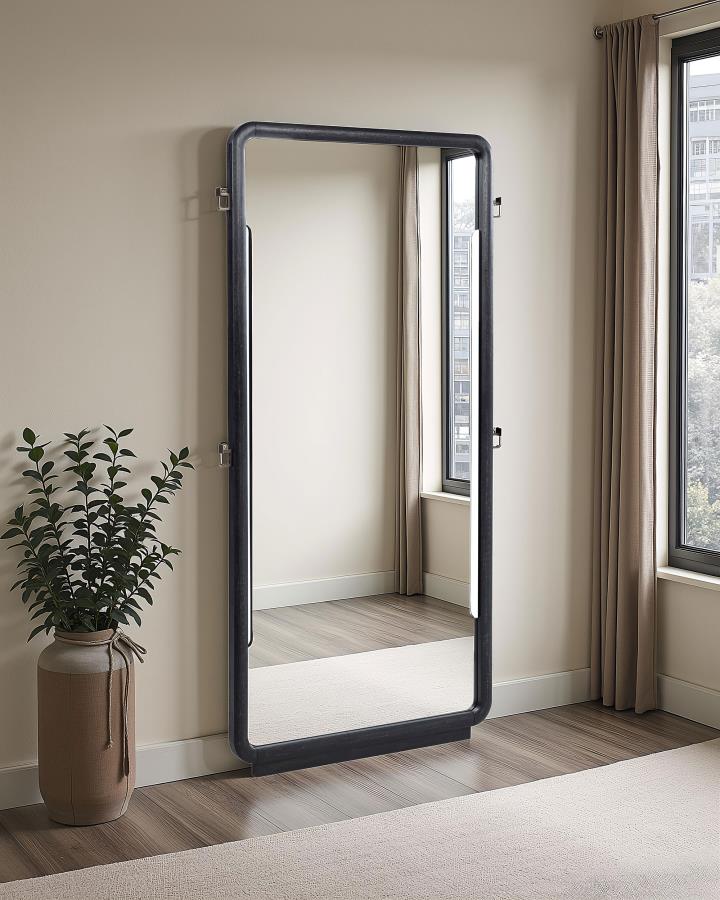 Leandro 76-inch Full Length Floor Mirror - Burnished Black