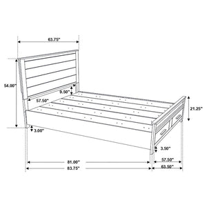 Woodmont Wood Queen Storage Panel Bed - Rustic Golden Brown