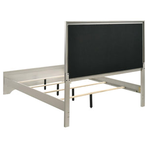 Salford Wood Queen Panel Bed - Metallic Sterling