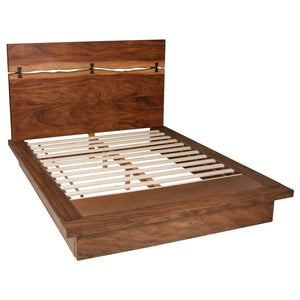 Winslow Wood Queen Panel Bed Smokey - Walnut and Coffee Bean