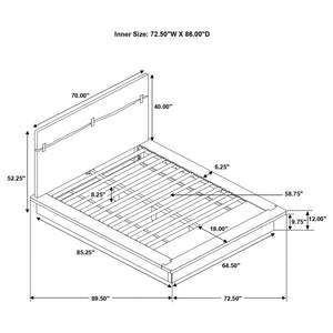 Winslow Wood Queen Panel Bed Smokey - Walnut and Coffee Bean