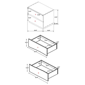 Winslow 2-drawer Nightstand - Smokey Walnut