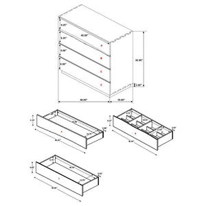 Winslow 4-drawer Bedroom Chest - Smokey Walnut