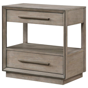 Durango 2-drawer Nightstand Bedside Table - Washed Oak