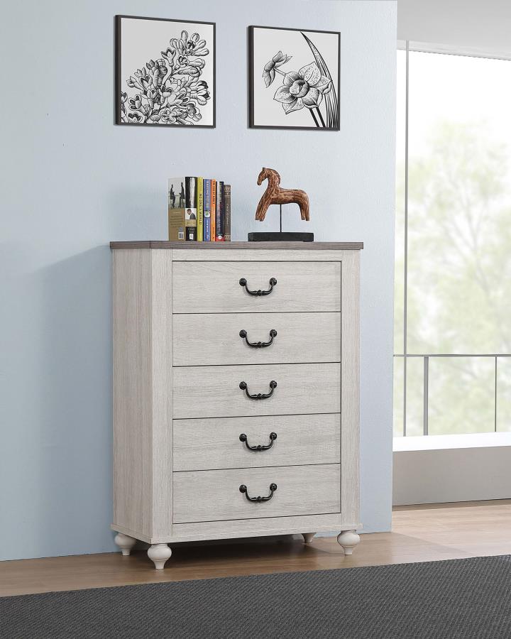 Stillwood 5-drawer Bedroom Chest - Vintage Linen