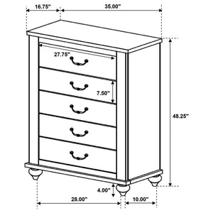 Stillwood 5-drawer Bedroom Chest - Vintage Linen