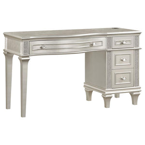 Evangeline 4-drawer Vanity Desk Makeup Table - Silver Oak