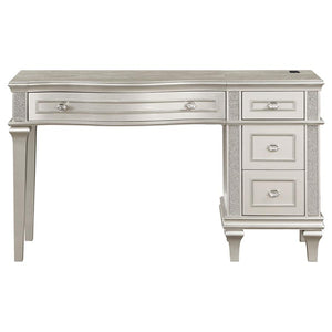 Evangeline 4-drawer Vanity Desk Makeup Table - Silver Oak