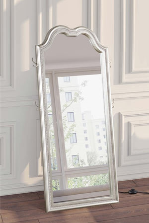 Evangeline Full Length LED Light Floor Mirror - Silver Oak