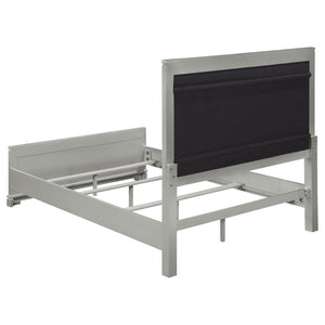 Eleanor Wood Queen Panel Bed - Metallic Mercury