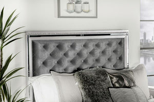 Eleanor Wood Queen Panel Bed - Metallic Mercury