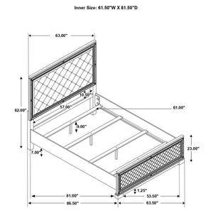 Eleanor Wood Queen Panel Bed - Metallic Mercury