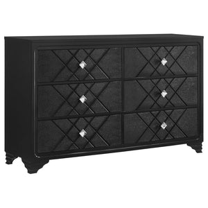 Penelope 6-drawer Dresser - Midnight Star