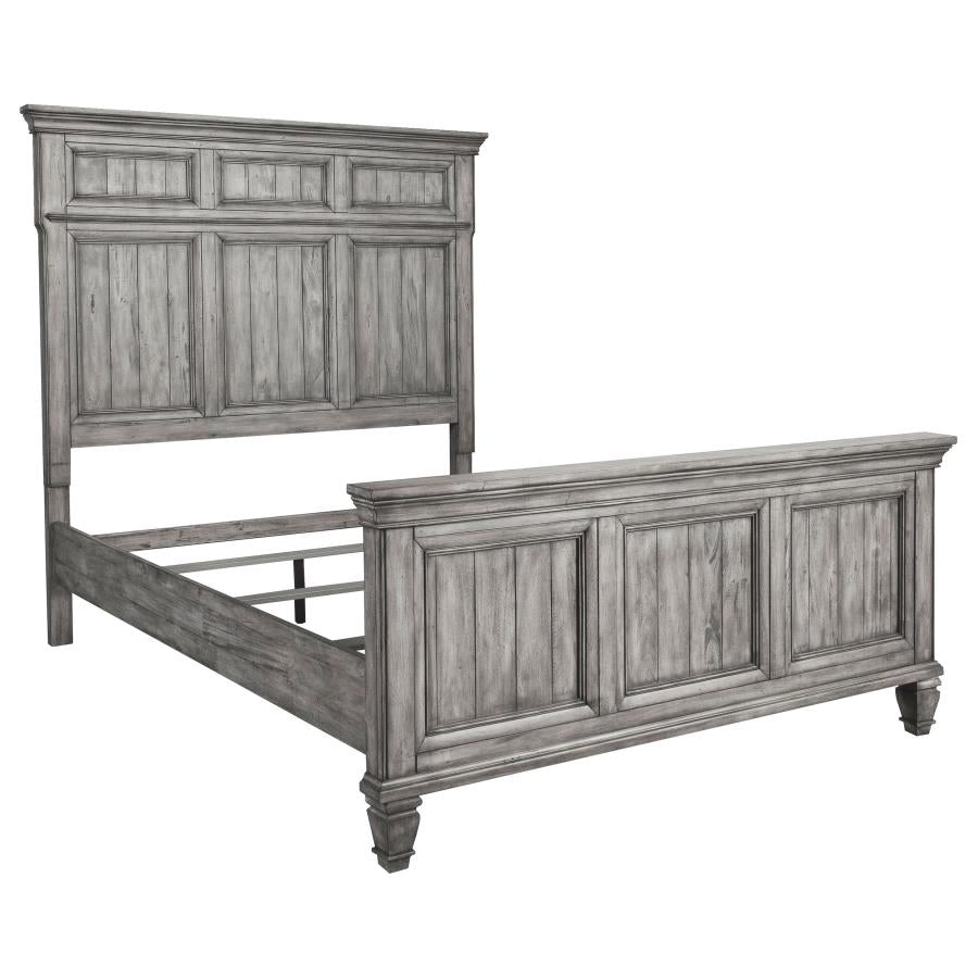 Avenue Wood Queen Panel Bed - Weathered Grey (Discontinued)