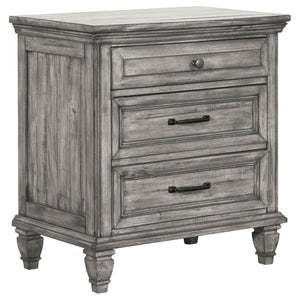 Avenue 3-drawer Nightstand - Weathered Grey (Discontinued)