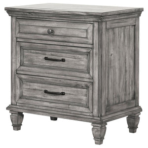 Avenue 3-drawer Nightstand - Weathered Grey (Discontinued)
